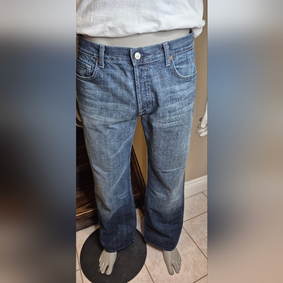 7 For All Mankind Men's Relaxed Fit Jeans - Blue - Picture 14 of 15